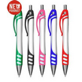 Union Printed White "Contour" Click Pens